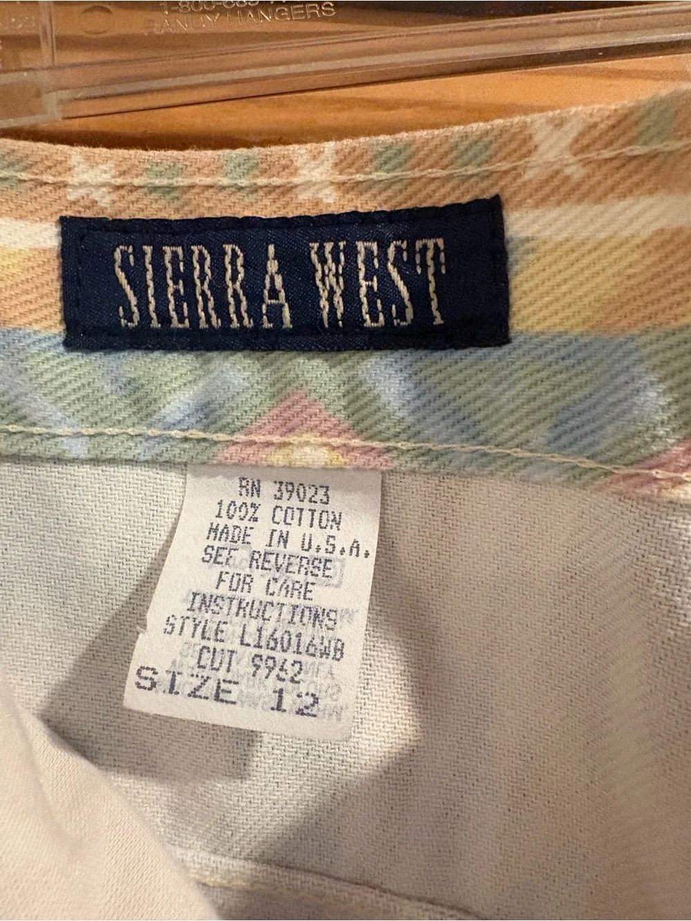Vintage Pastel Aztec Southwestern Denim High-Rise Shorts Sierea West 1990s